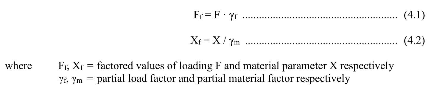 Formulas 4.1&4.2 of Geoguide 1